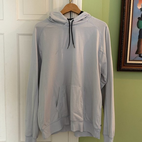 Nordstrom Zella Men's Fleece Hoodie in Blue Feather Melange - Picture 2 of 4